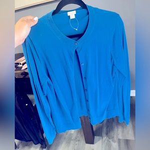 Vibrant blue Loft cardigan size XL